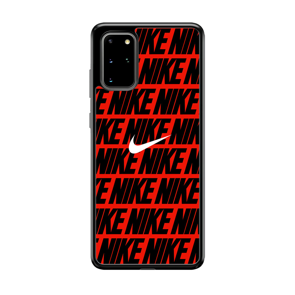 Nike in Red Samsung Galaxy S20 Plus Case-Mobile Phone Case-Rubber Black (2D Case)-Altracase