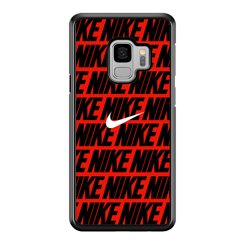 Nike in Red Samsung Galaxy S9 Case-Mobile Phone Case-Rubber Black (2D Case)-Altracase