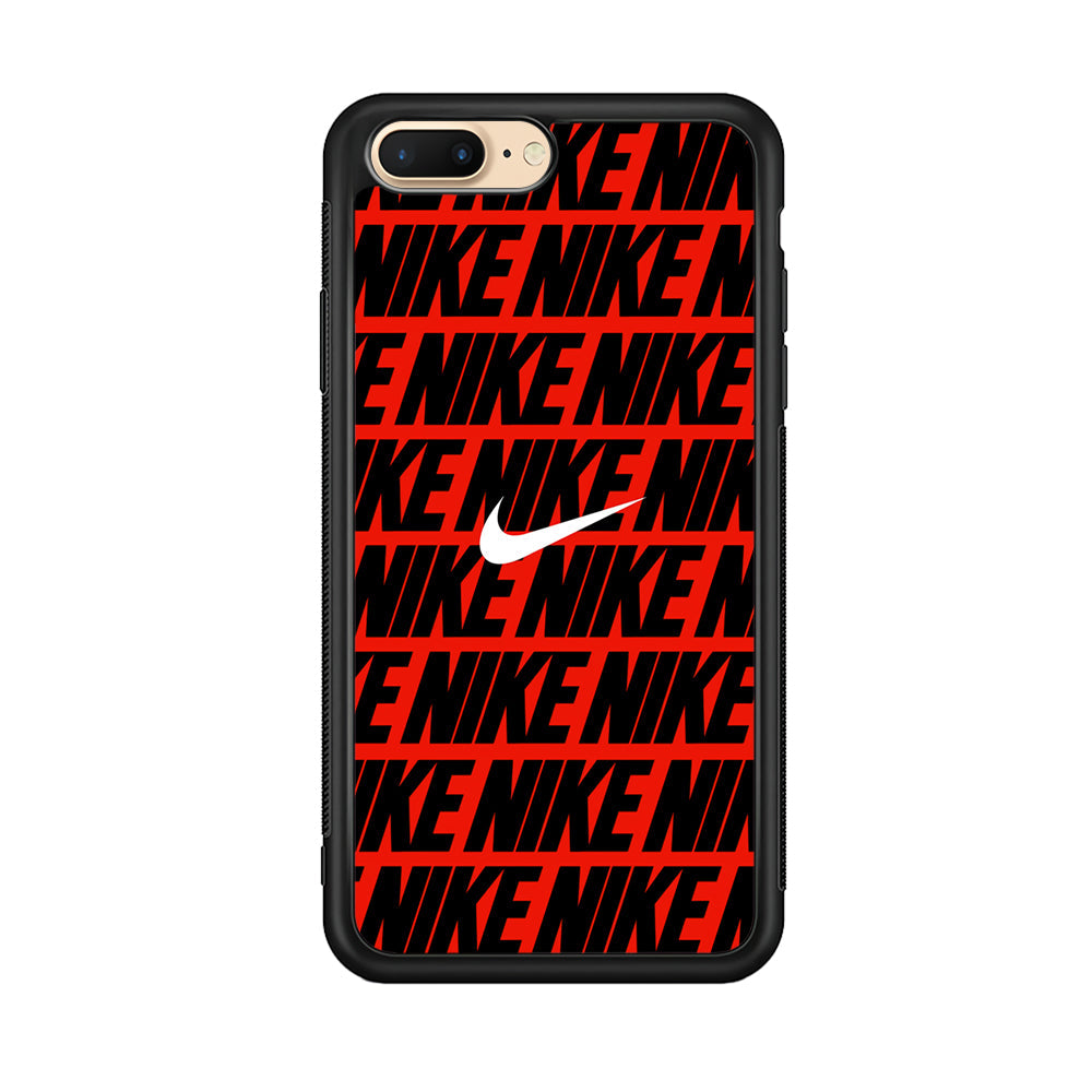 Nike in Red iPhone 7 Plus Case-Mobile Phone Case-Rubber Black (2D Case)-Altracase
