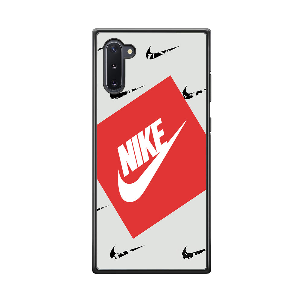 Nike in Red Box Samsung Galaxy Note 10 Case-Mobile Phone Case-Rubber Black (2D Case)-Altracase