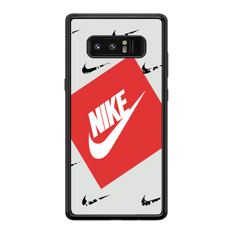 Nike in Red Box Samsung Galaxy Note 8 Case-Mobile Phone Case-Rubber Black (2D Case)-Altracase