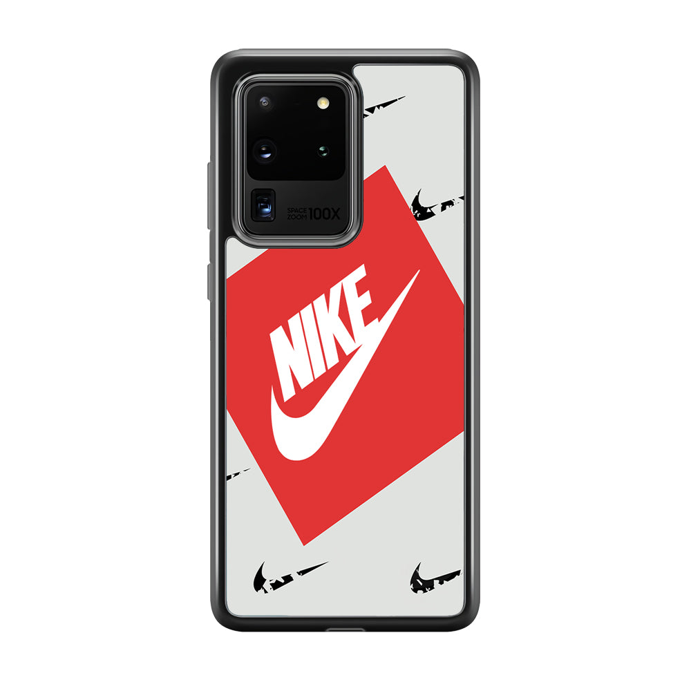 Nike in Red Box Samsung Galaxy S20 Ultra Case-Mobile Phone Case-Rubber Black (2D Case)-Altracase