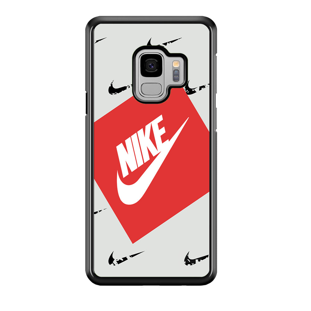 Nike in Red Box Samsung Galaxy S9 Case-Mobile Phone Case-Rubber Black (2D Case)-Altracase