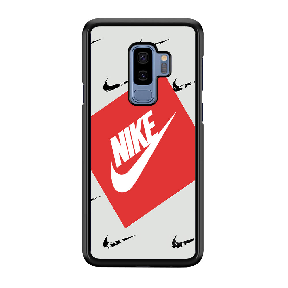 Nike in Red Box Samsung Galaxy S9 Plus Case-Mobile Phone Case-Rubber Black (2D Case)-Altracase
