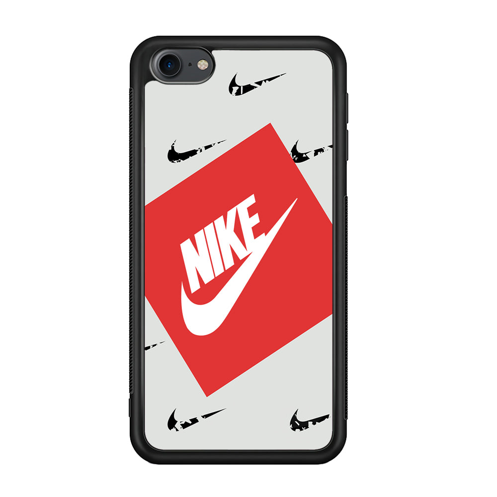 Nike in Red Box iPod Touch 6 Case-Mobile Phone Case-Rubber Black (2D Case)-Altracase