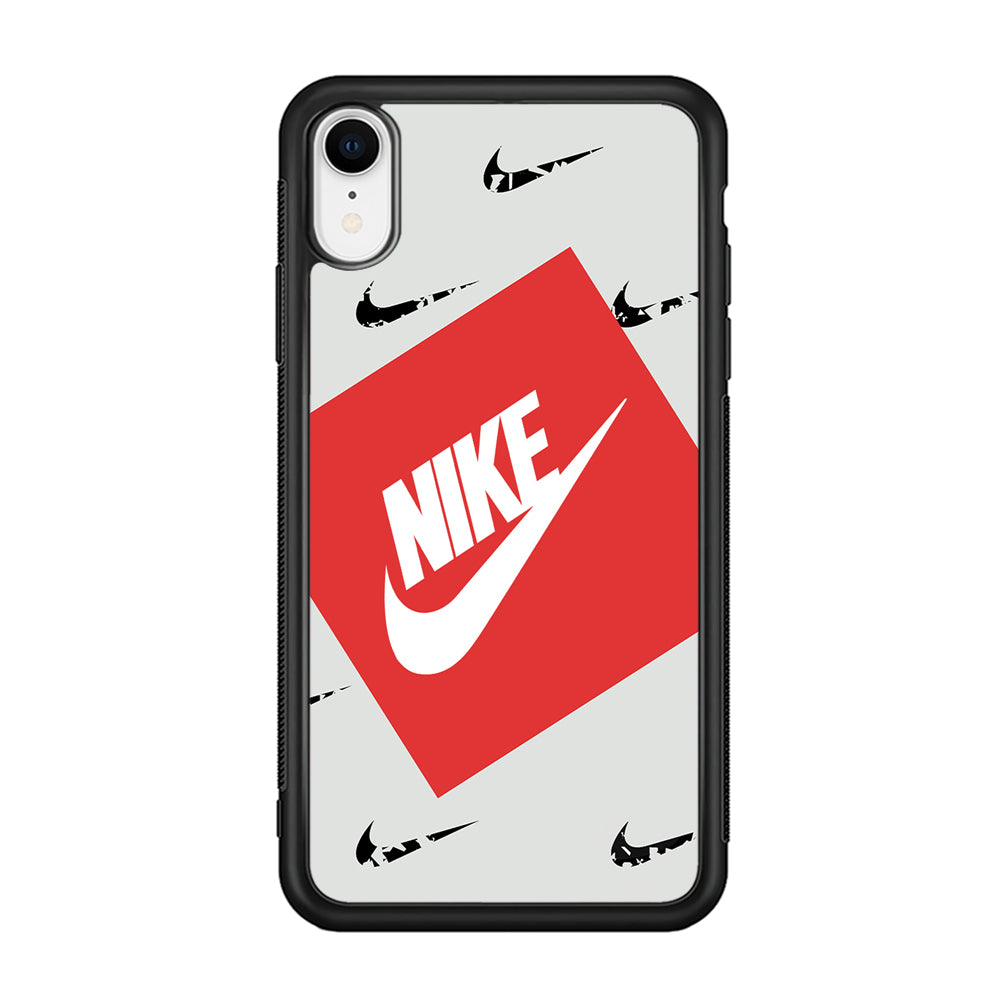 Nike in Red Box iPhone XR Case-Mobile Phone Case-Rubber Black (2D Case)-Altracase