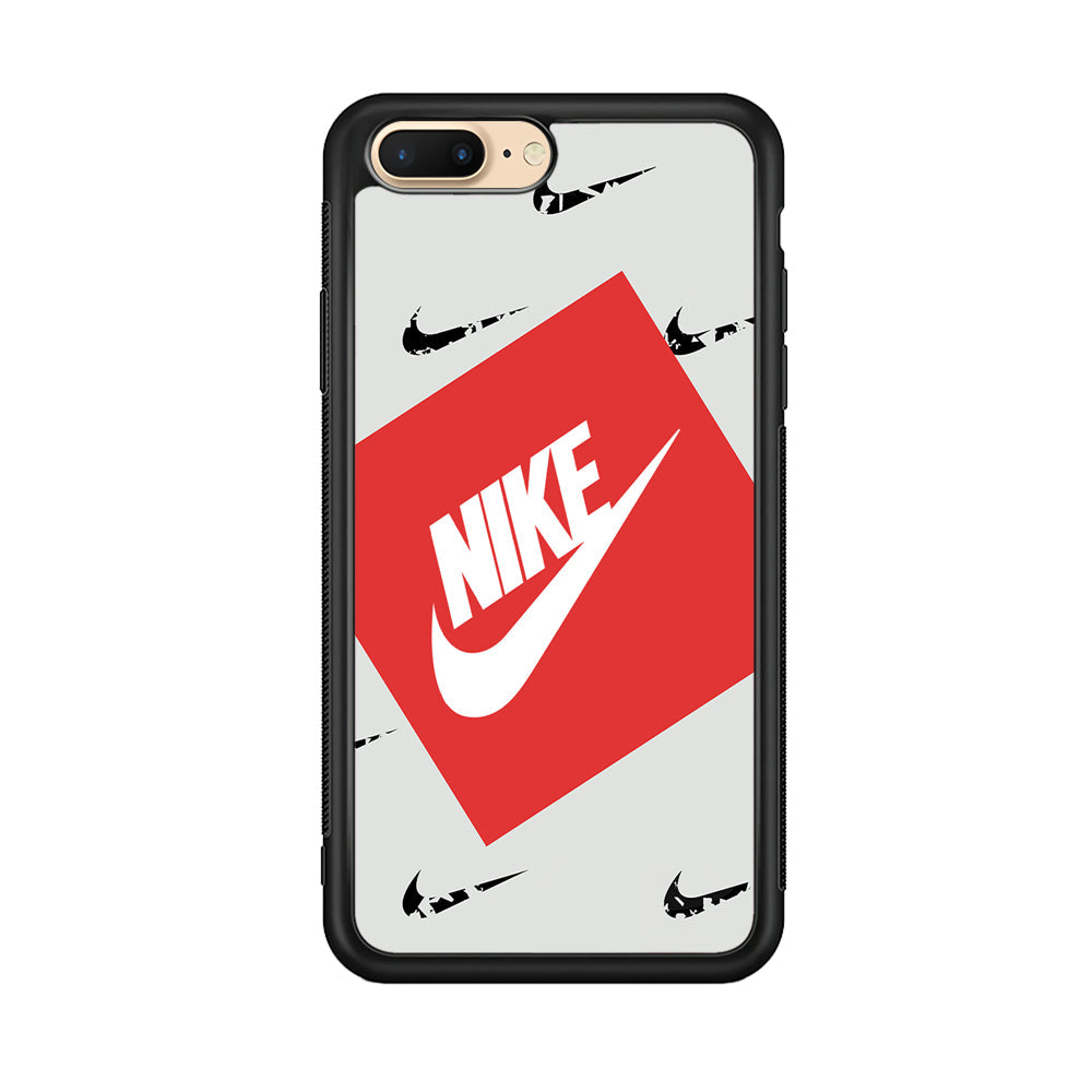 Nike in Red Box iPhone 7 Plus Case-Mobile Phone Case-Rubber Black (2D Case)-Altracase