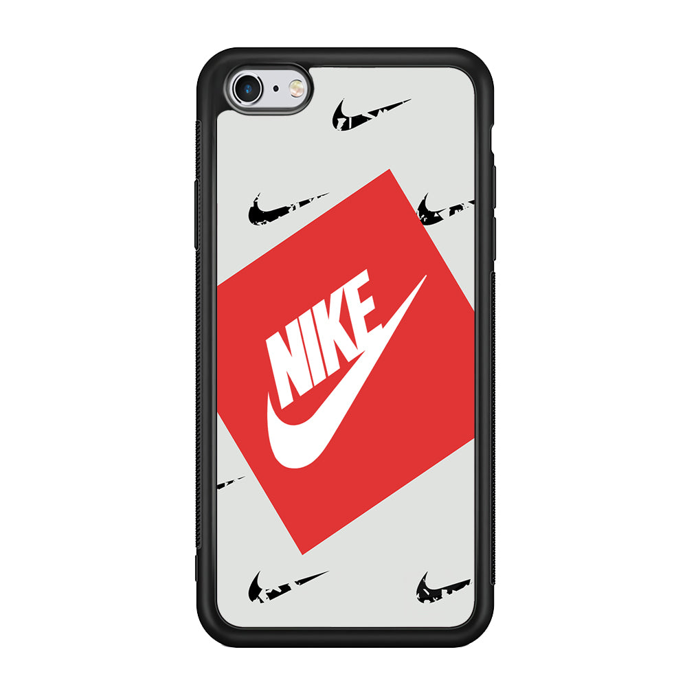Nike in Red Box iPhone 6 Plus | 6s Plus Case-Mobile Phone Case-Rubber Black (2D Case)-Altracase