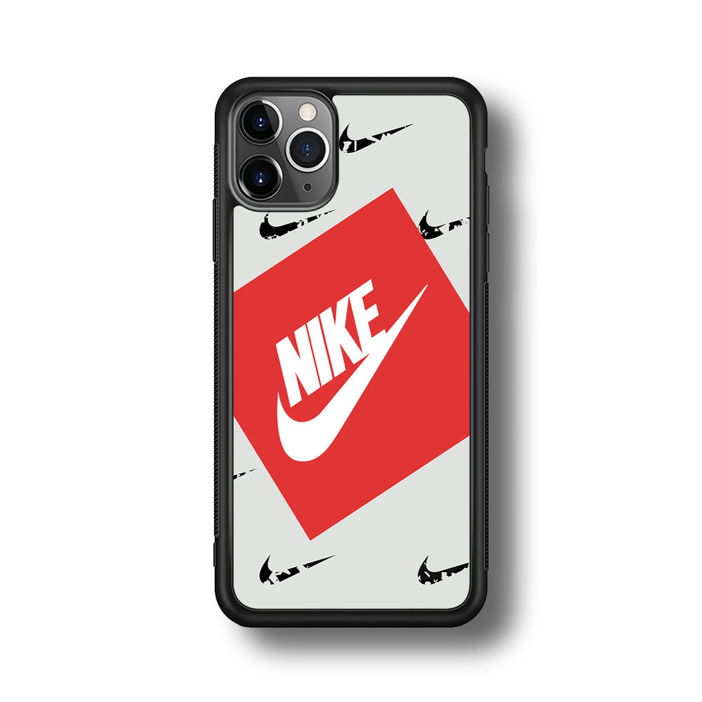 Nike in Red Box iPhone 11 Pro Case-Mobile Phone Case-Rubber Black (2D Case)-Altracase