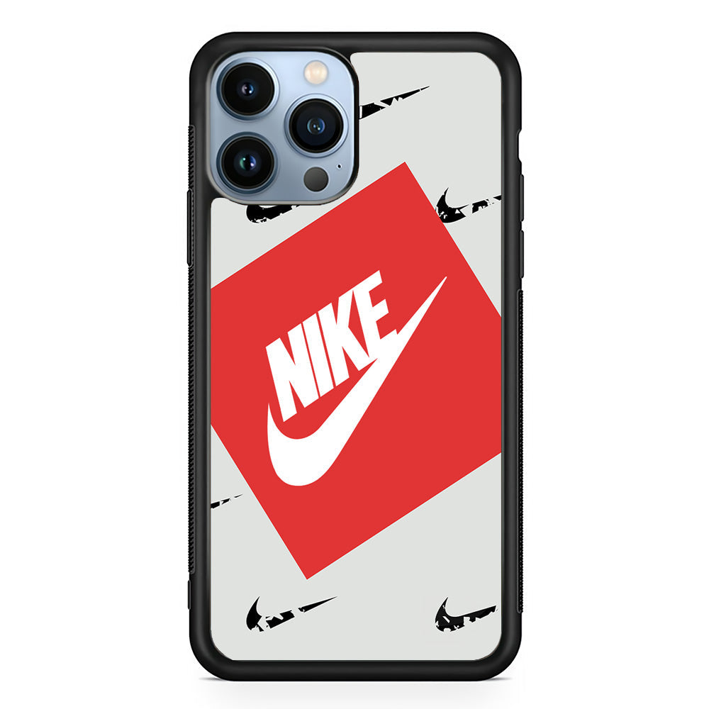 Nike in Red Box iPhone 15 Pro Case-Mobile Phone Case-Rubber Black (2D Case)-Altracase