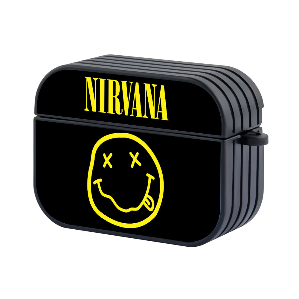 Nirvana Logo Smiley Hard Plastic Case Cover For Apple Airpods Pro 2-AirPod Case-Altracase