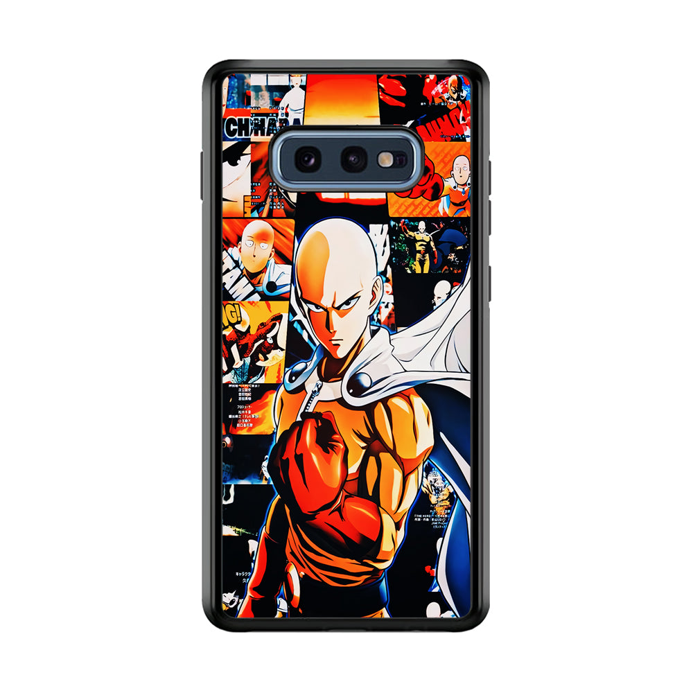 OPM Saitama Aesthetic Samsung Galaxy S10E Case-Phone Case-Rubber Black (2D Case)-Altracase