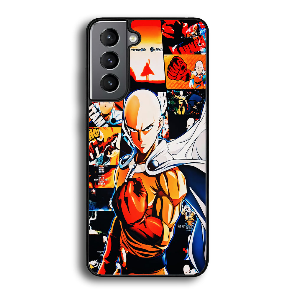 OPM Saitama Aesthetic Samsung Galaxy S21 Case-Phone Case-Rubber Black (2D Case)-Altracase