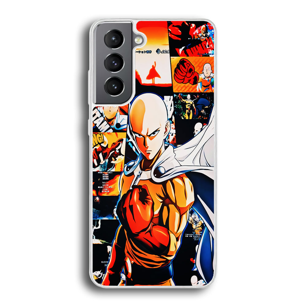OPM Saitama Aesthetic Samsung Galaxy S23 Case-Phone Case-Rubber White (2D Case)-Altracase