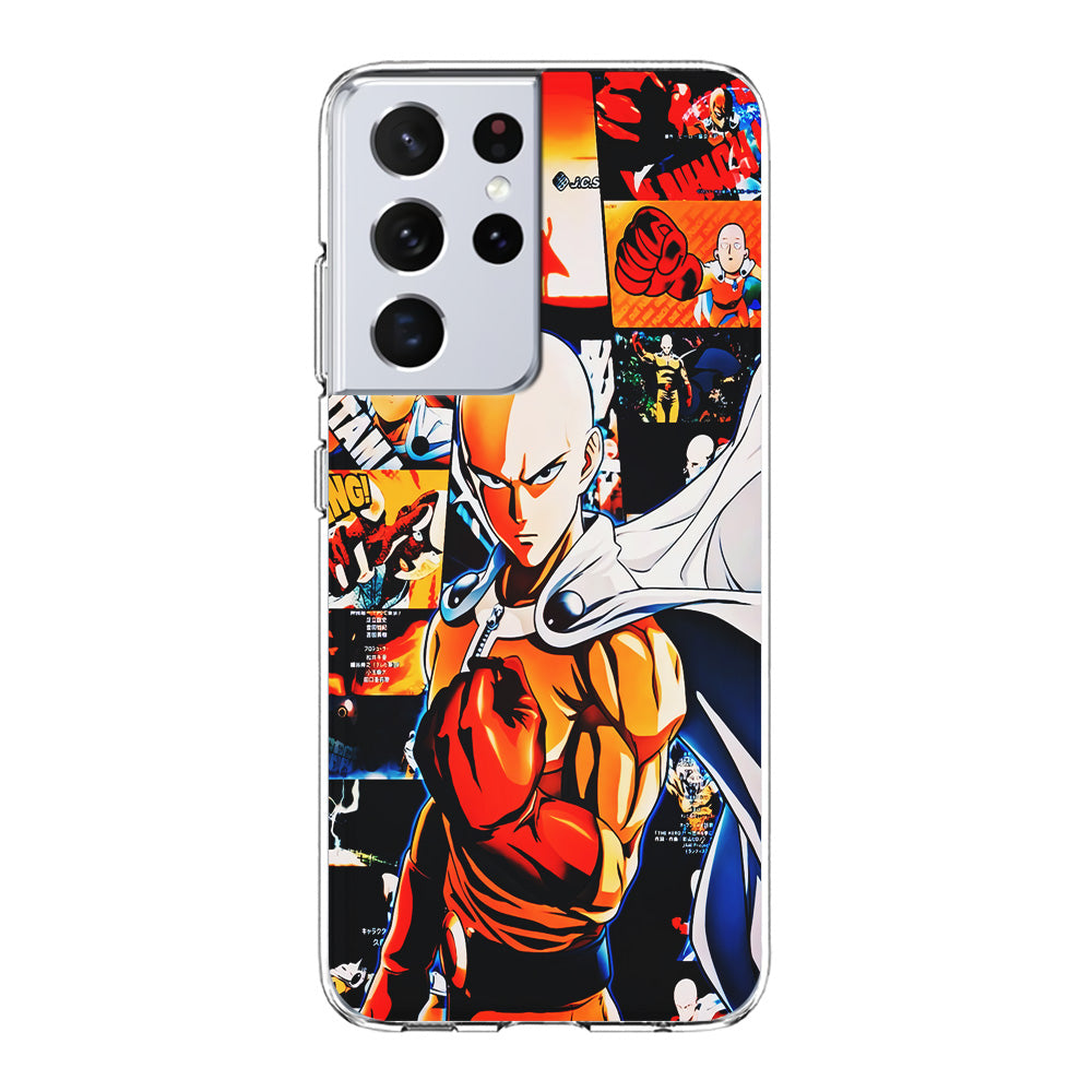OPM Saitama Aesthetic Samsung Galaxy S21 Ultra Case-Phone Case-Clear Soft Case-Altracase