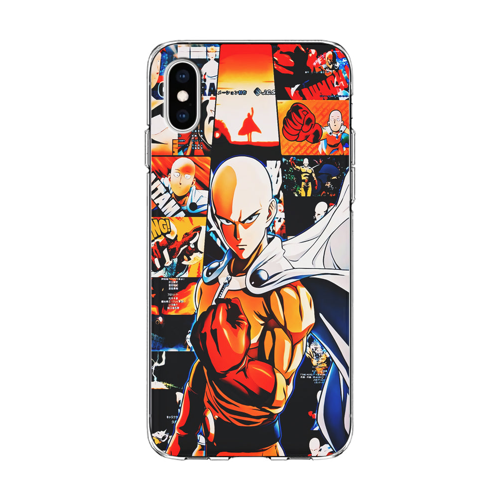 OPM Saitama Aesthetic iPhone Xs Case-Phone Case-Clear Soft Case-Altracase