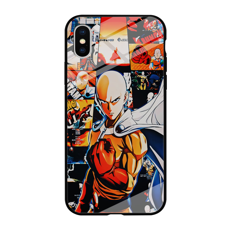 OPM Saitama Aesthetic iPhone Xs Case-Phone Case-Tempered Glass Case-Altracase