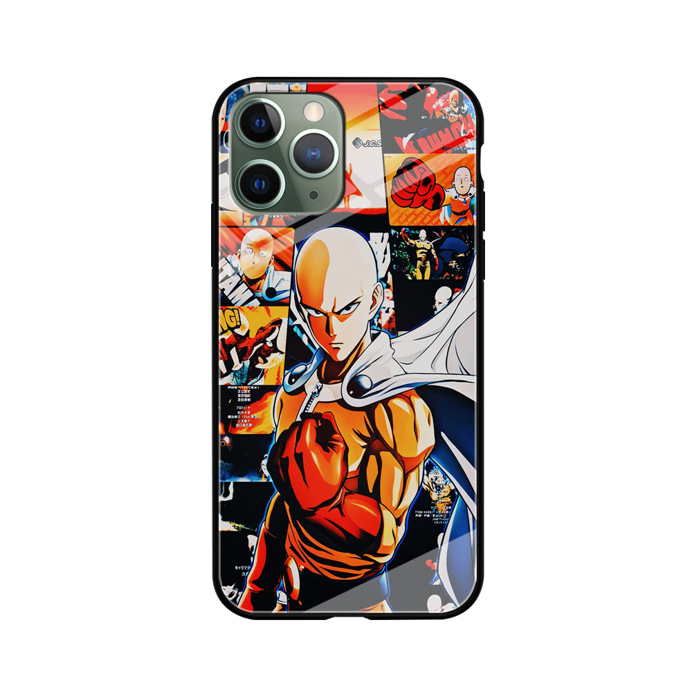OPM Saitama Aesthetic iPhone 11 Pro Max Case-Phone Case-Tempered Glass Case-Altracase