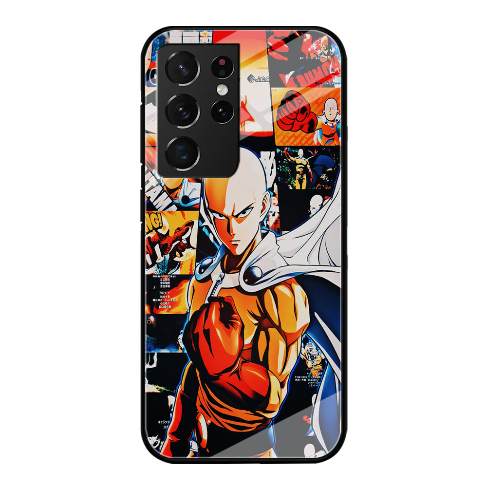 OPM Saitama Aesthetic Samsung Galaxy S21 Ultra Case-Phone Case-Tempered Glass Case-Altracase