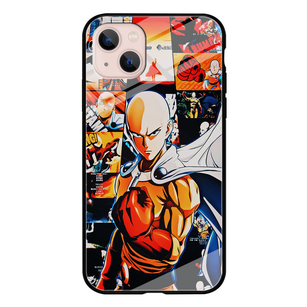 OPM Saitama Aesthetic iPhone 13 Mini Case-Phone Case-Tempered Glass Case-Altracase