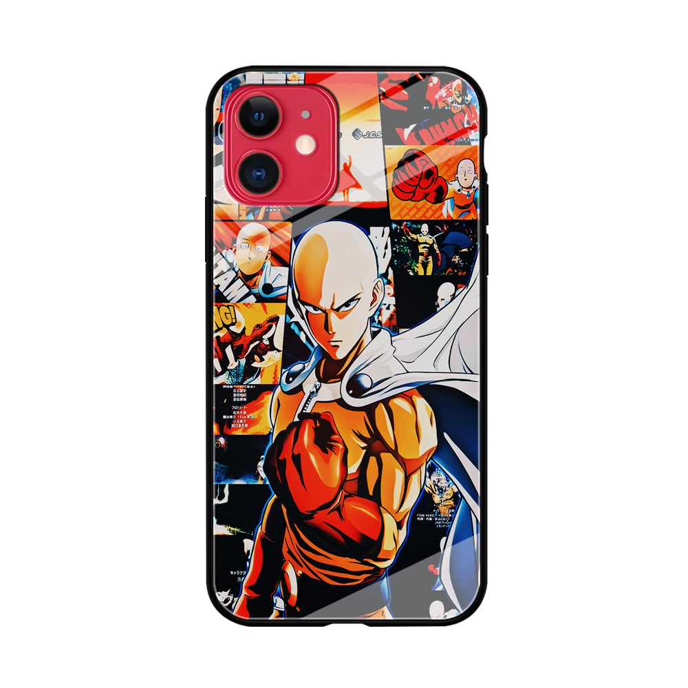 OPM Saitama Aesthetic iPhone 11 Case-Phone Case-Tempered Glass Case-Altracase