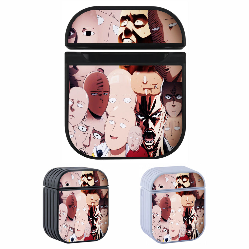 OPM Saitama All Expression Face Hard Plastic Case Cover For Apple Airpods-AirPod Case-Altracase