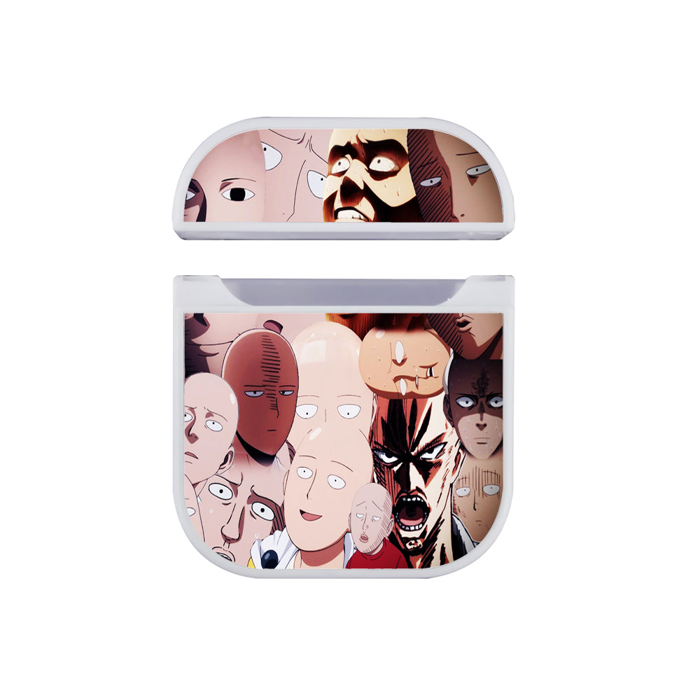 OPM Saitama All Expression Face Hard Plastic Case Cover For Apple Airpods-AirPod Case-White-Altracase