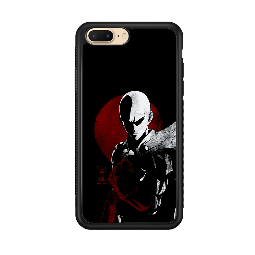 OPM Saitama Invincible iPhone 8 Plus Case-Phone Case-Rubber Black (2D Case)-Altracase
