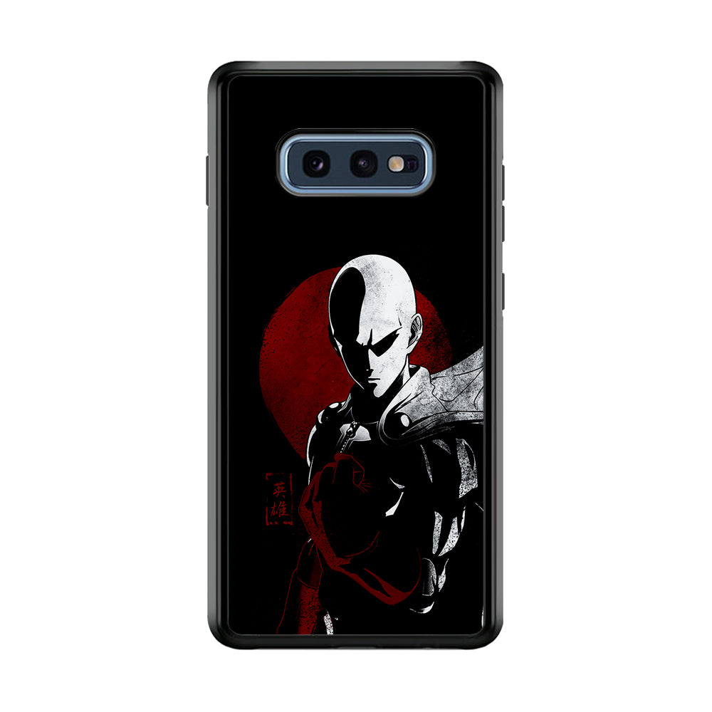 OPM Saitama Invincible Samsung Galaxy S10E Case-Phone Case-Rubber Black (2D Case)-Altracase