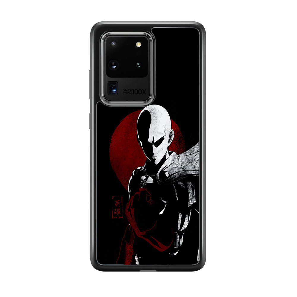 OPM Saitama Invincible Samsung Galaxy S20 Ultra Case-Phone Case-Rubber Black (2D Case)-Altracase