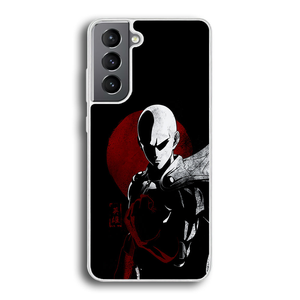OPM Saitama Invincible Samsung Galaxy S24 Case-Phone Case-Rubber White (2D Case)-Altracase