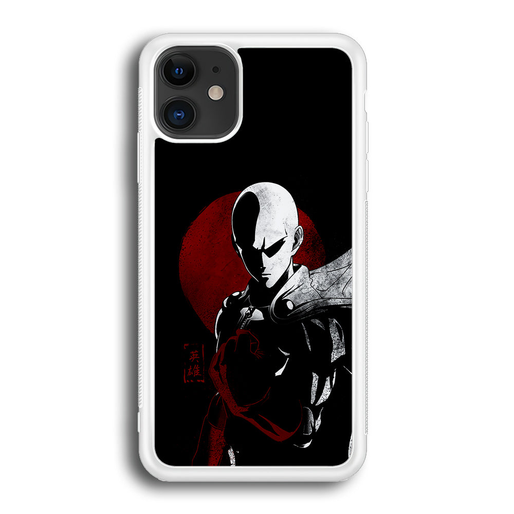 OPM Saitama Invincible iPhone 12 Case-Phone Case-Rubber White (2D Case)-Altracase