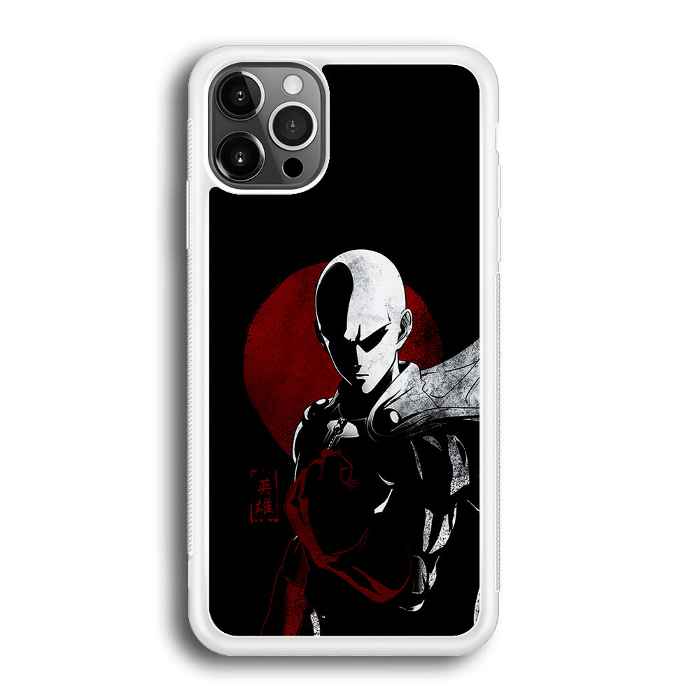 OPM Saitama Invincible iPhone 12 Pro Max Case-Phone Case-Rubber White (2D Case)-Altracase