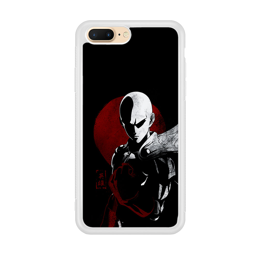 OPM Saitama Invincible iPhone 8 Plus Case-Phone Case-Rubber White (2D Case)-Altracase