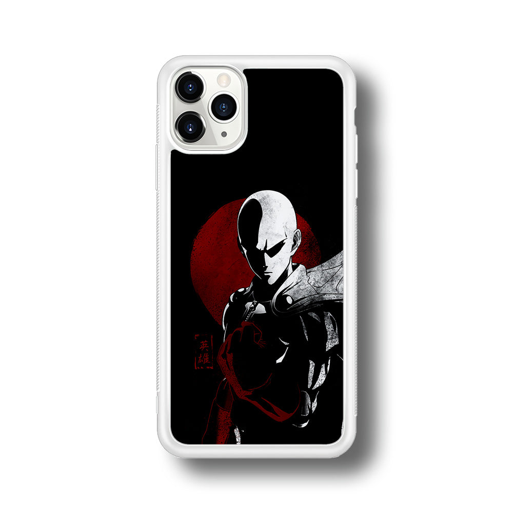 OPM Saitama Invincible iPhone 11 Pro Max Case-Phone Case-Rubber White (2D Case)-Altracase