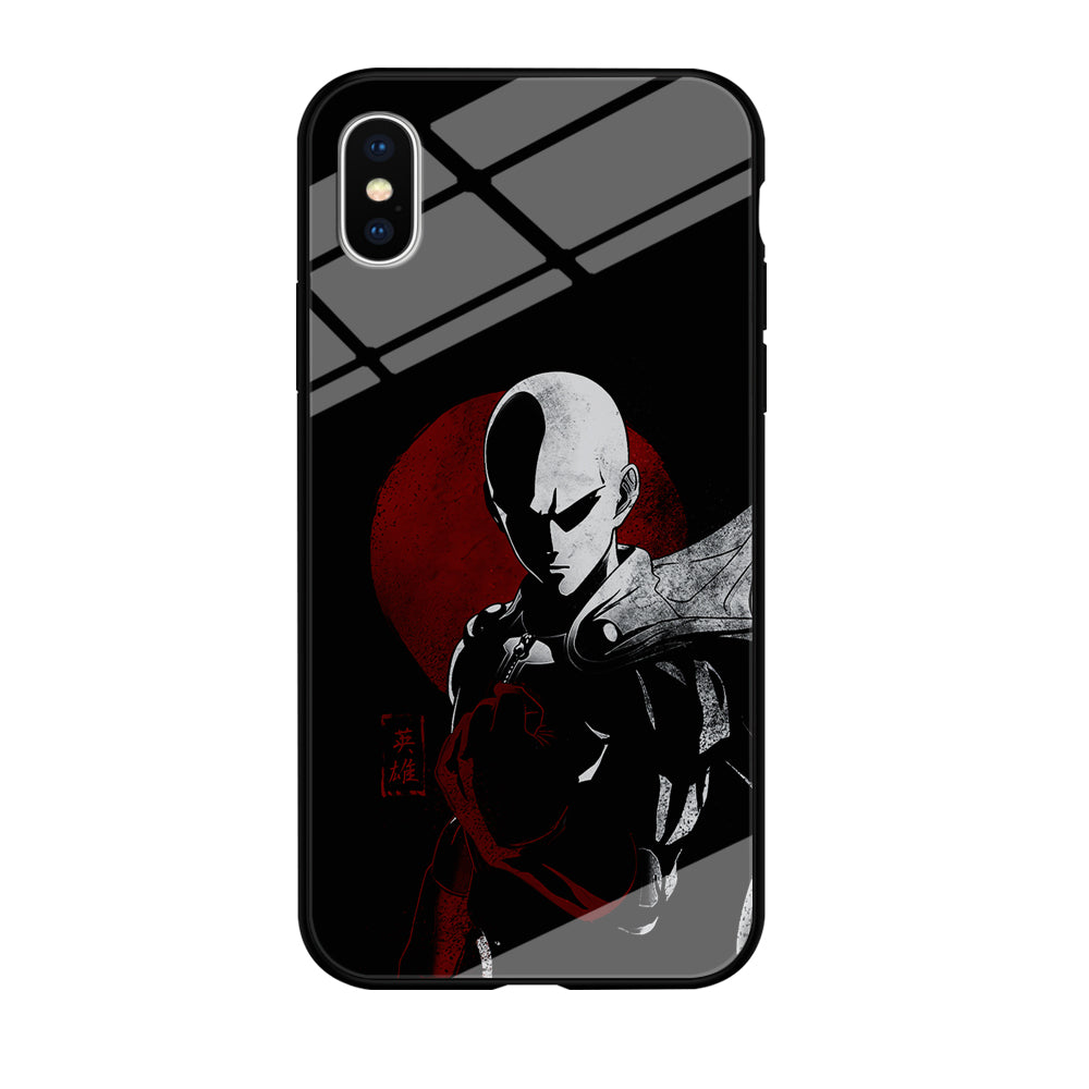OPM Saitama Invincible iPhone Xs Case-Phone Case-Tempered Glass Case-Altracase
