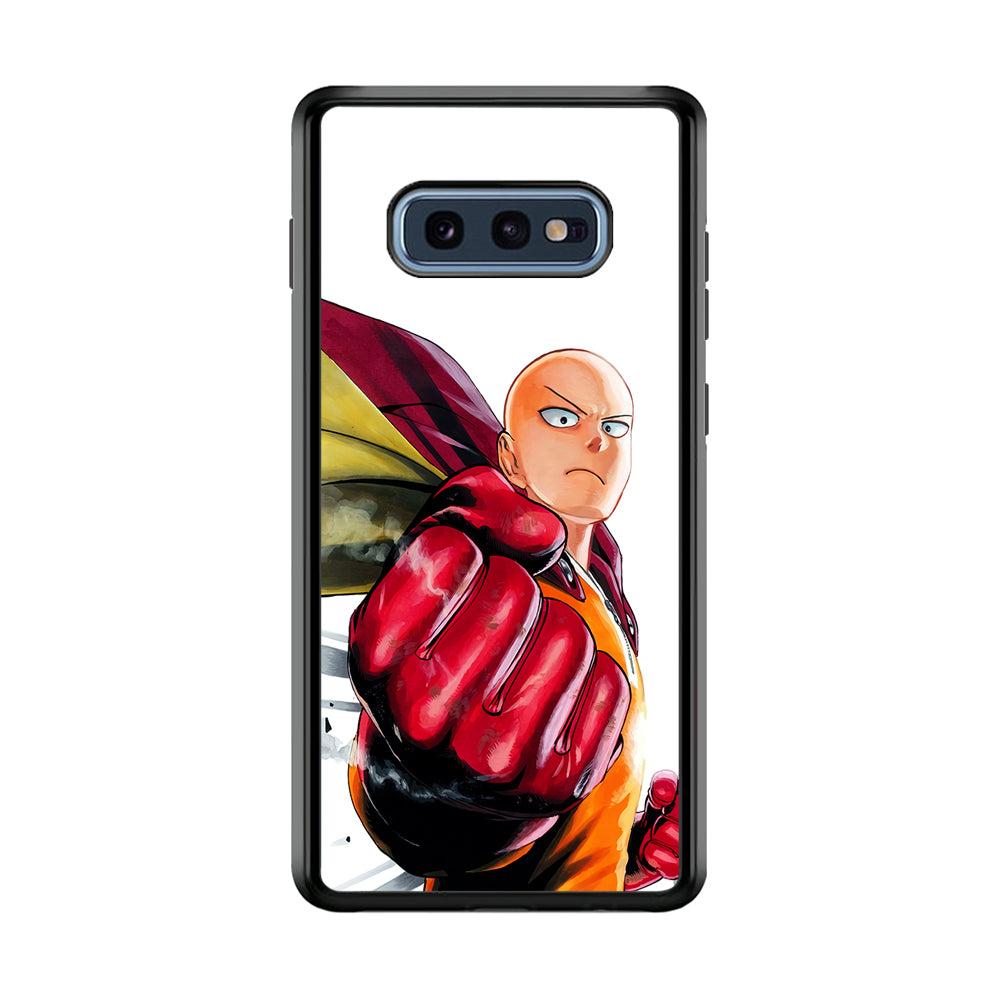 OPM Saitama Strong Punch Samsung Galaxy S10E Case-Phone Case-Rubber Black (2D Case)-Altracase