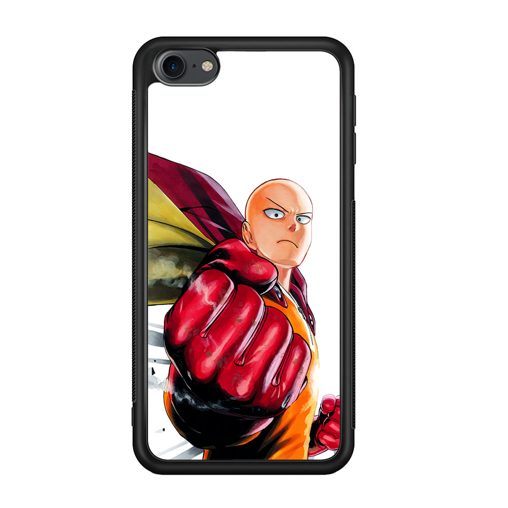 OPM Saitama Strong Punch iPod Touch 6 Case-Phone Case-Rubber White (2D Case)-Altracase