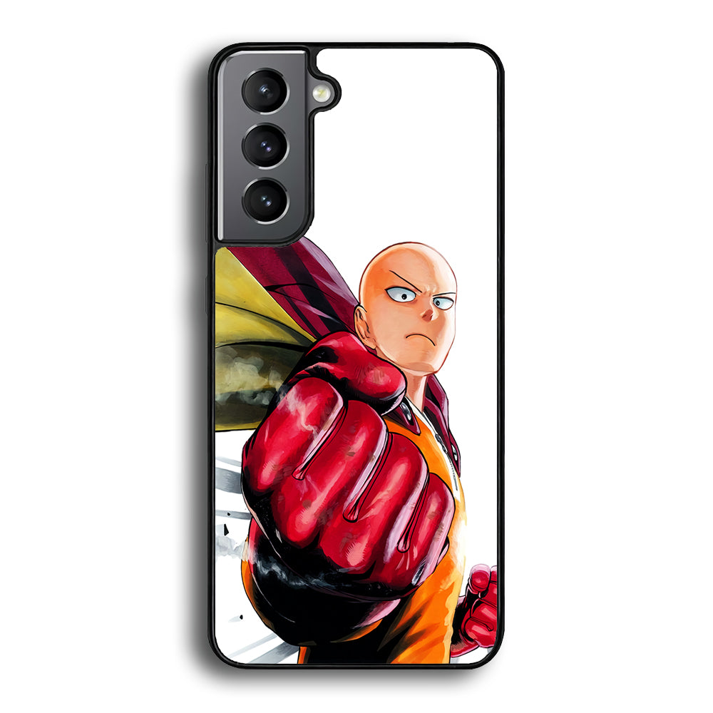 OPM Saitama Strong Punch Samsung Galaxy S23 Case-Phone Case-Rubber Black (2D Case)-Altracase