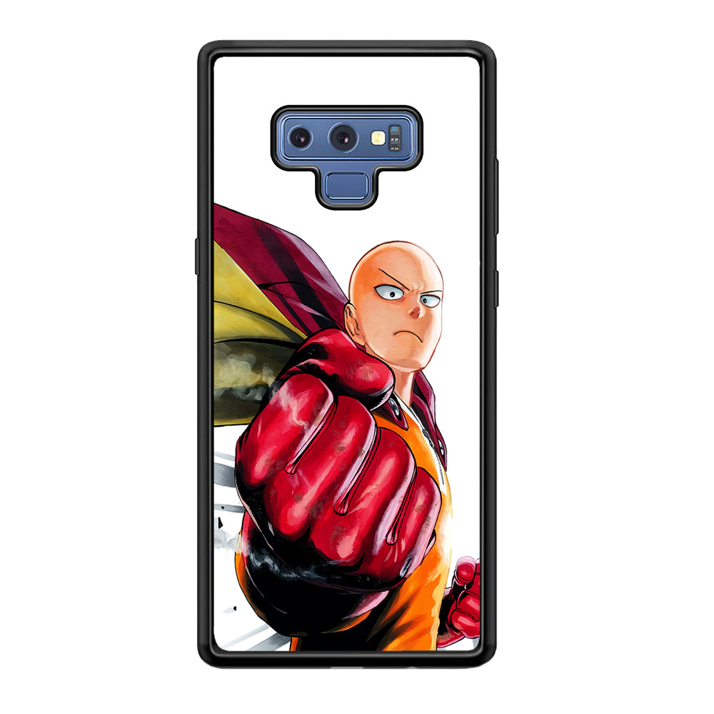 OPM Saitama Strong Punch Samsung Galaxy Note 9 Case-Phone Case-Rubber Black (2D Case)-Altracase