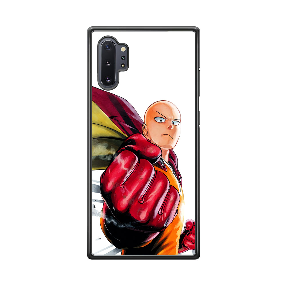 OPM Saitama Strong Punch Samsung Galaxy Note 10 Plus Case-Phone Case-Rubber Black (2D Case)-Altracase