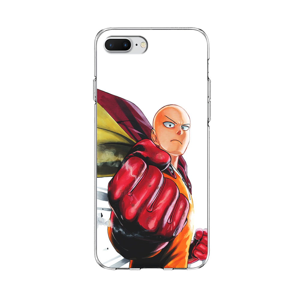 OPM Saitama Strong Punch iPhone 8 Plus Case-Phone Case-Clear Soft Case-Altracase