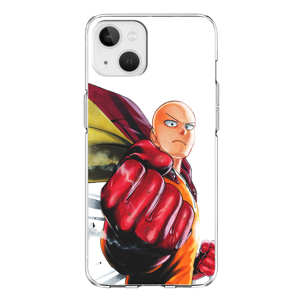 OPM Saitama Strong Punch iPhone 13 Mini Case-Phone Case-Clear Soft Case-Altracase