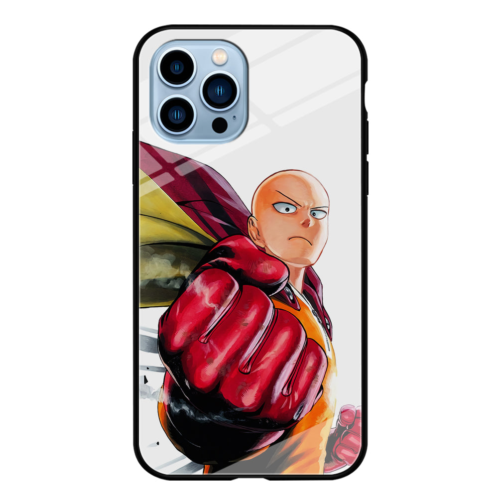 OPM Saitama Strong Punch iPhone 15 Pro Max Case-Phone Case-Tempered Glass Case-Altracase