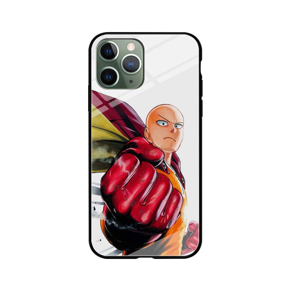 OPM Saitama Strong Punch iPhone 11 Pro Max Case-Phone Case-Tempered Glass Case-Altracase