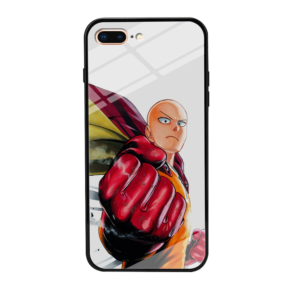 OPM Saitama Strong Punch iPhone 8 Plus Case-Phone Case-Tempered Glass Case-Altracase