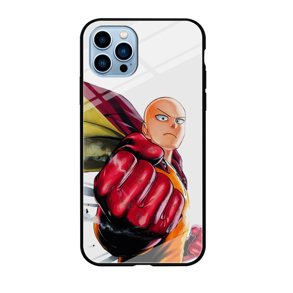 OPM Saitama Strong Punch iPhone 12 Pro Max Case-Phone Case-Tempered Glass Case-Altracase