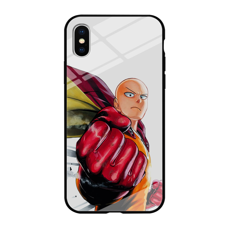 OPM Saitama Strong Punch iPhone Xs Case-Phone Case-Tempered Glass Case-Altracase