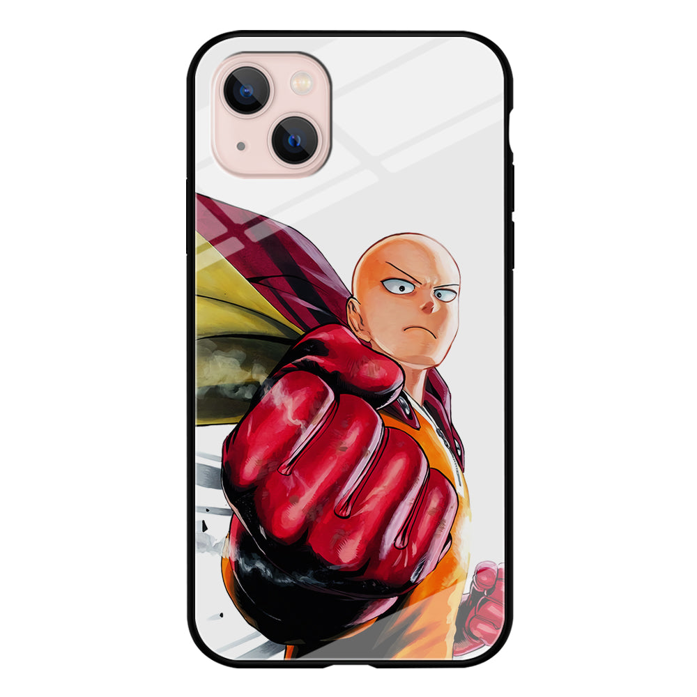 OPM Saitama Strong Punch iPhone 15 Plus Case-Phone Case-Tempered Glass Case-Altracase