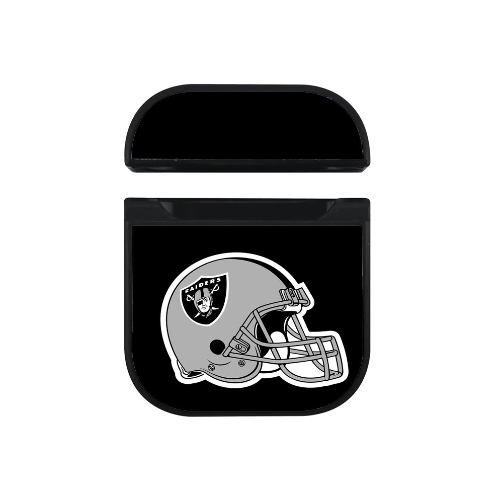 Oakland Raiders Helmet Logo Hard Plastic Case Cover For Apple Airpods-AirPod Case-Black-Altracase
